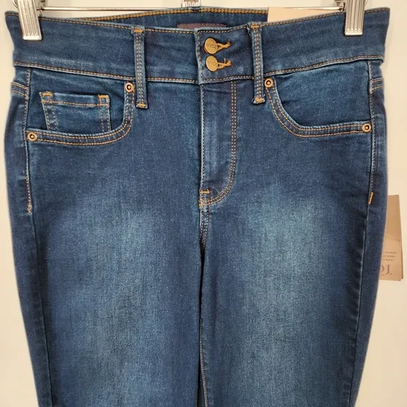 NYDJ Marilyn Straight Leg Double Shank Jeans Lift Tuck Slimming 0 NWT