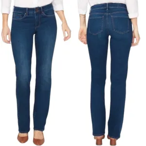 NYDJ Marilyn Straight Leg Double Shank Jeans Lift Tuck Slimming 0 NWT