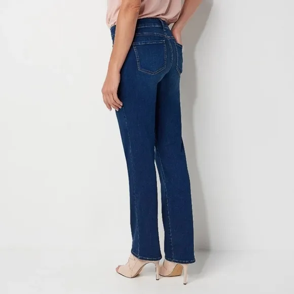 NYDJ Marilyn Straight Leg Double Shank Jeans Lift Tuck Slimming 0 NWT
