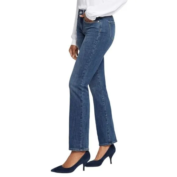 NYDJ Mid Wash Marilyn Jean Slimming Fit Straight Leg Jean 10 12