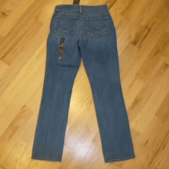 NYDJ Mid Wash Marilyn Jean Slimming Fit Straight Leg Jean 10 12