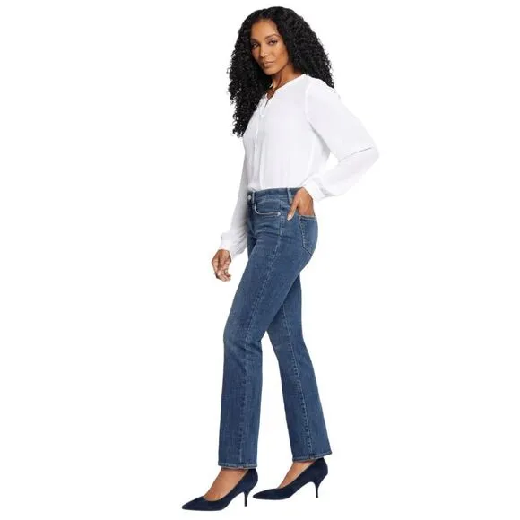 NYDJ Mid Wash Marilyn Jean Slimming Fit Straight Leg Jean 10 12