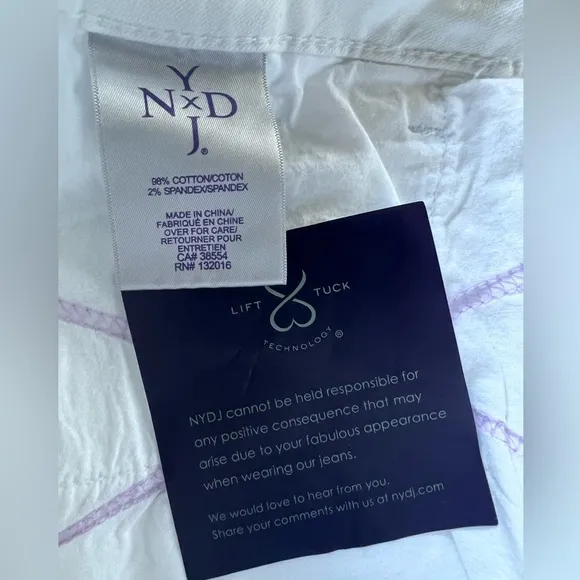 NYDJ NEW White Skinny Jeans Size 12P NWT