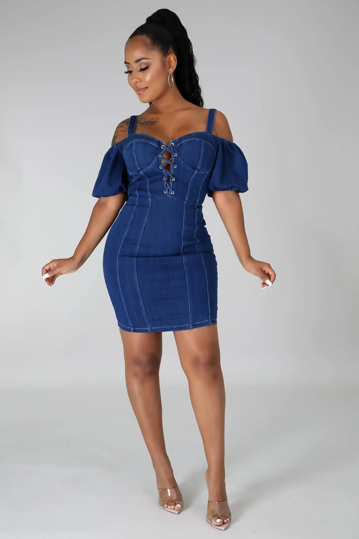 On My Way Denim Dress