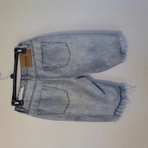 OneTeaspoon Cut Off Truckers in Salty Dog Denim Jean Shorts Distressed Size 26