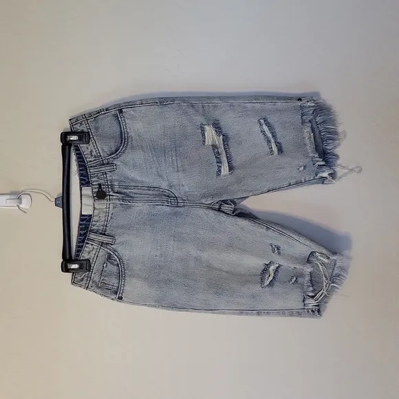 OneTeaspoon Cut Off Truckers in Salty Dog Denim Jean Shorts Distressed Size 26