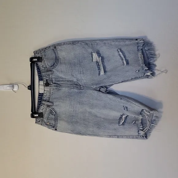 OneTeaspoon Cut Off Truckers in Salty Dog Denim Jean Shorts Distressed Size 26