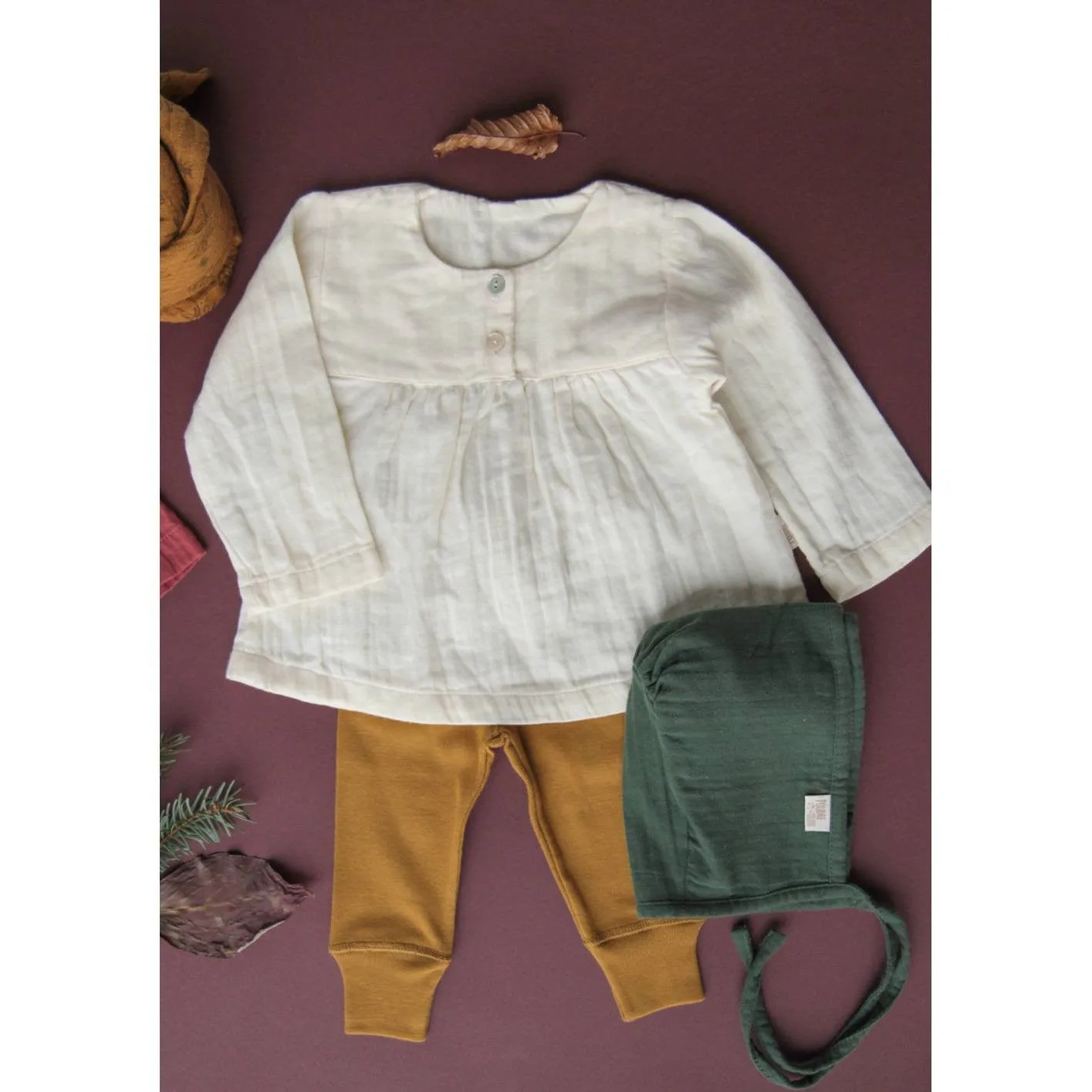 Organic Cotton Blouse in Cream
