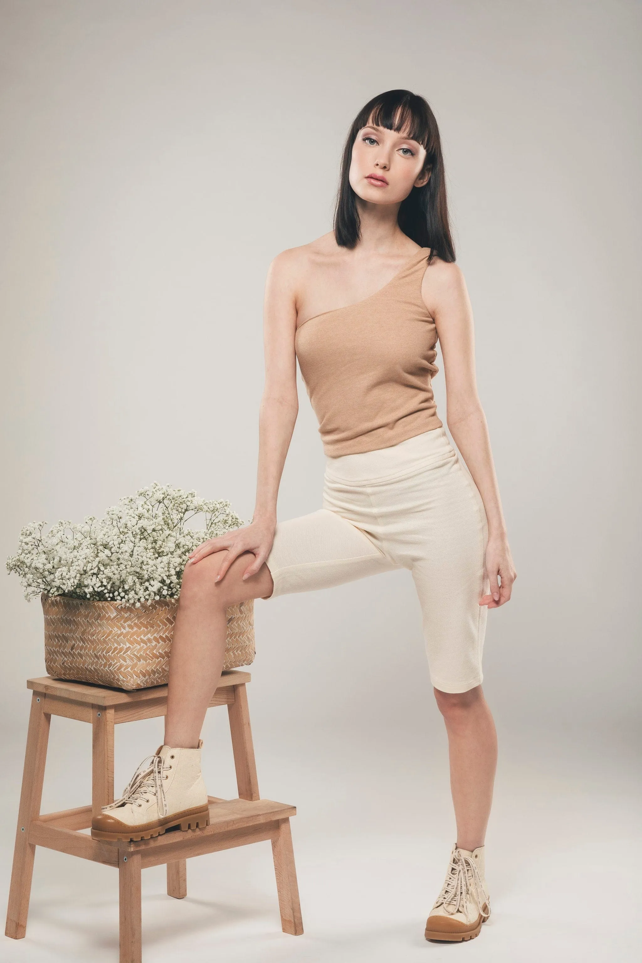 Organic Cotton Cycling Shorts | Ecru