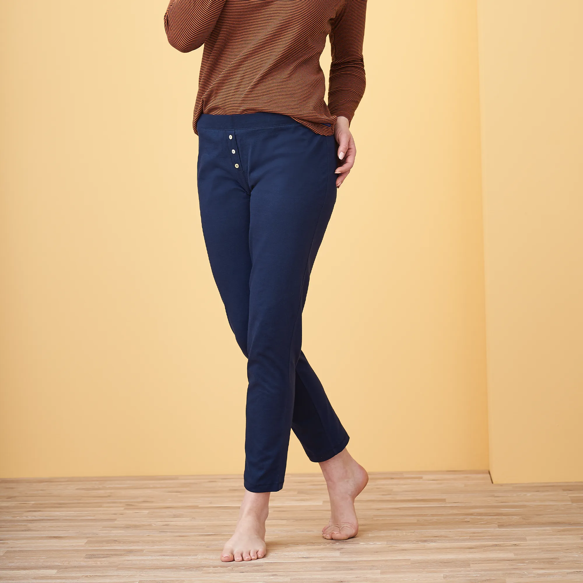 Organic Cotton Sleep Leggings: Womens
