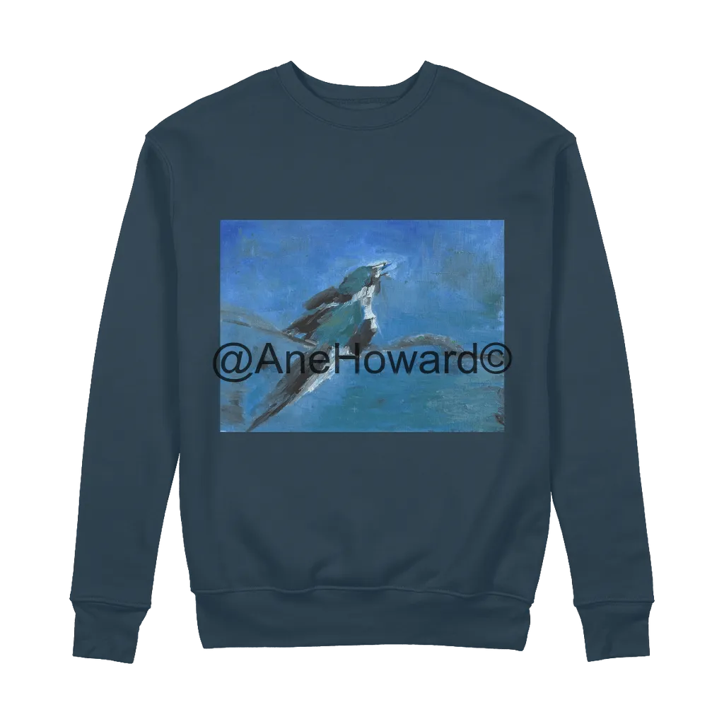 Organic Cotton Sweatshirt Blue Bird