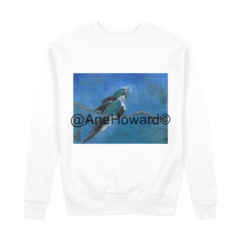 Organic Cotton Sweatshirt Blue Bird