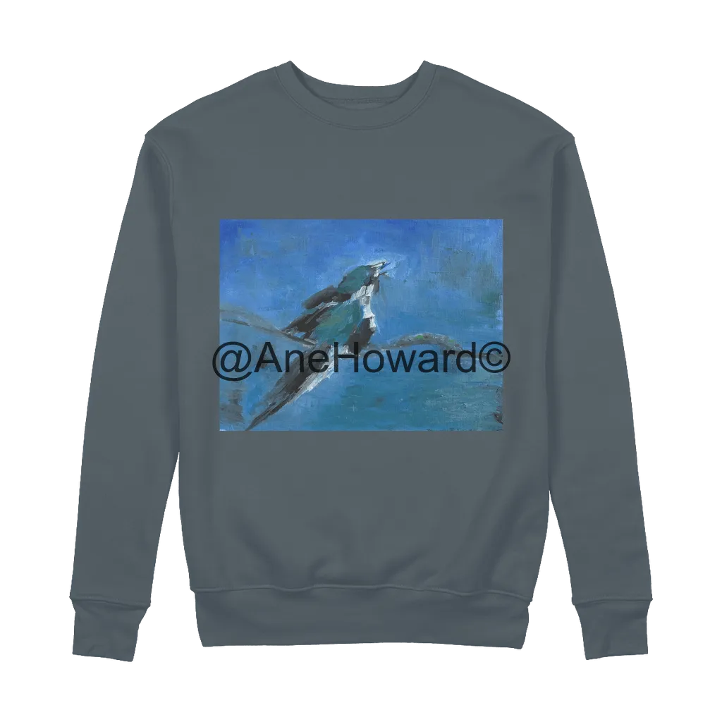 Organic Cotton Sweatshirt Blue Bird