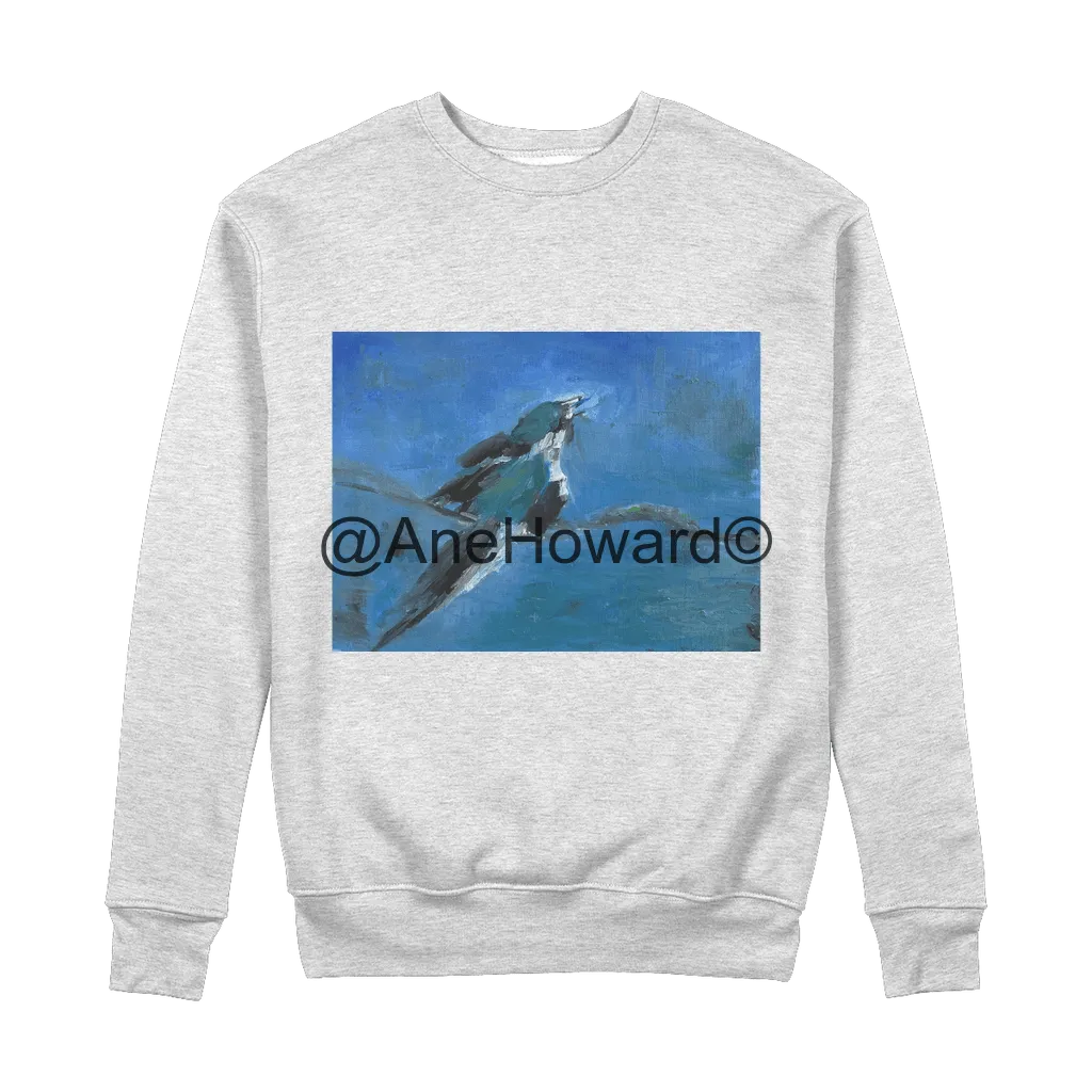 Organic Cotton Sweatshirt Blue Bird