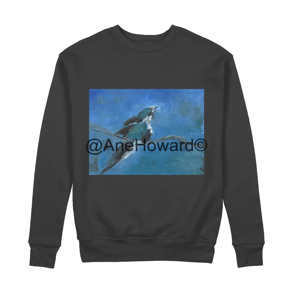 Organic Cotton Sweatshirt Blue Bird