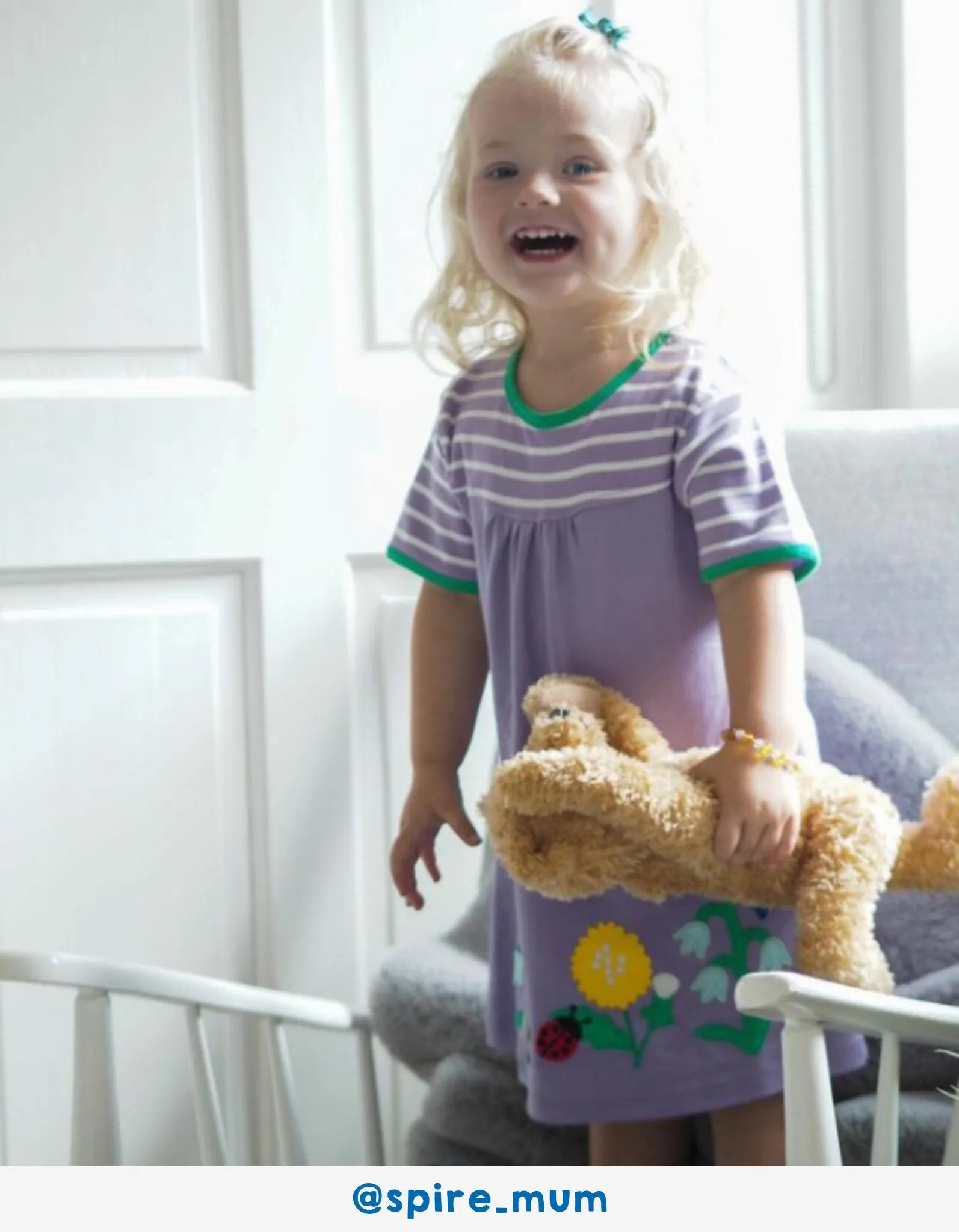 Organic Spring Applique Dress
