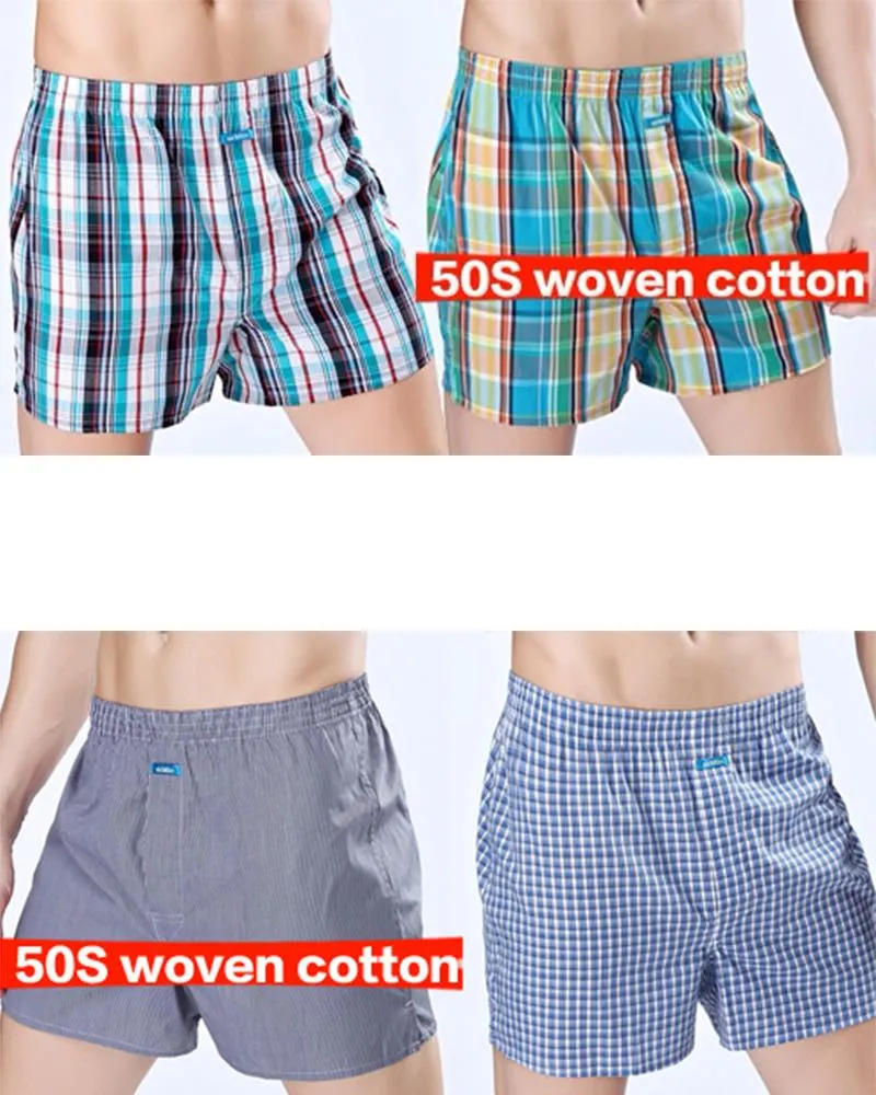 Pack of 2 - Mens Boxer Shorts - Woven Cotton Boxers