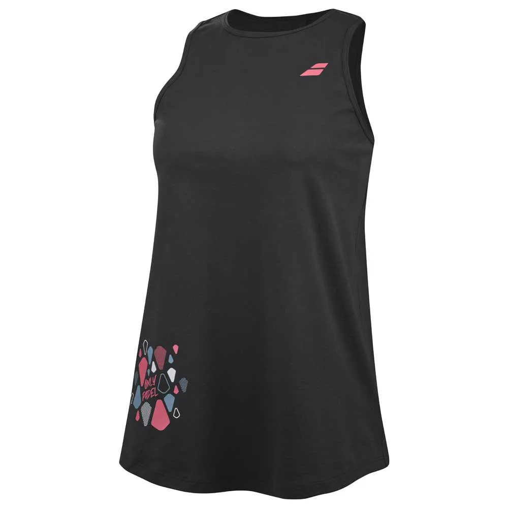 Padel Cotton Tank Damen - Schwarz