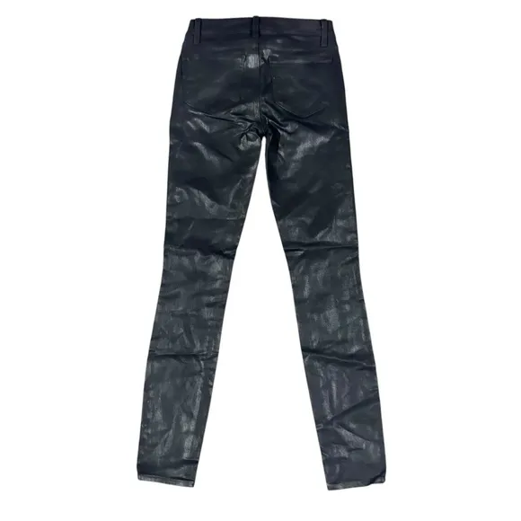 Paige Verdugo Ultra Skinny Coated Jeans in Black - 24