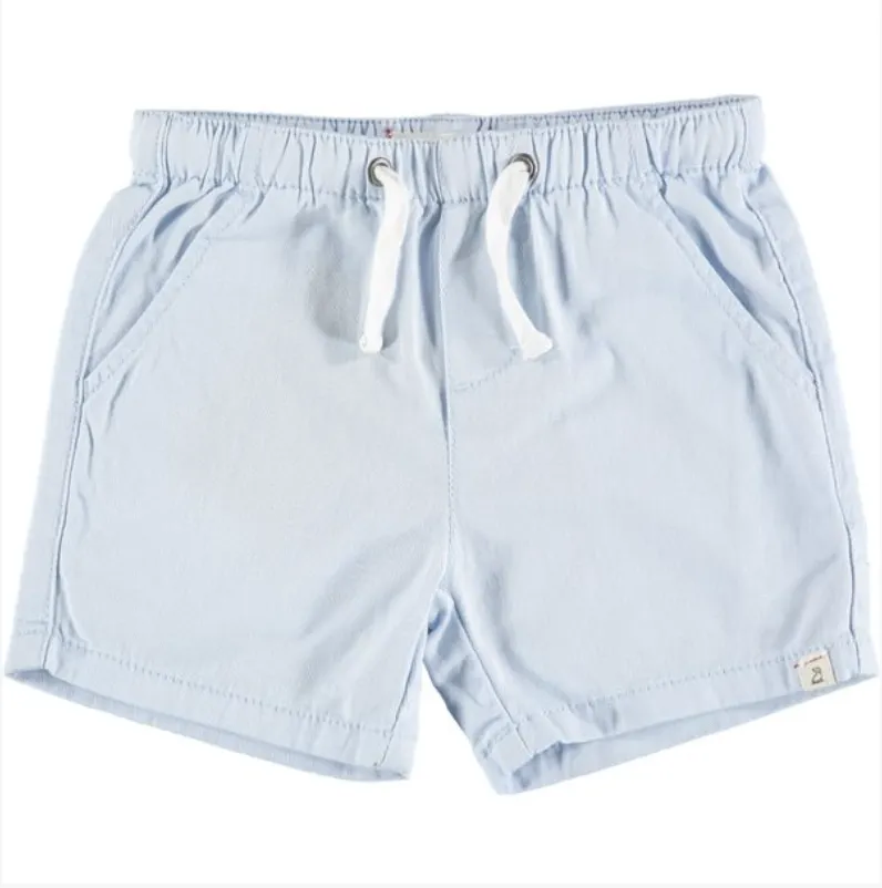Pale Blue Twill Shorts