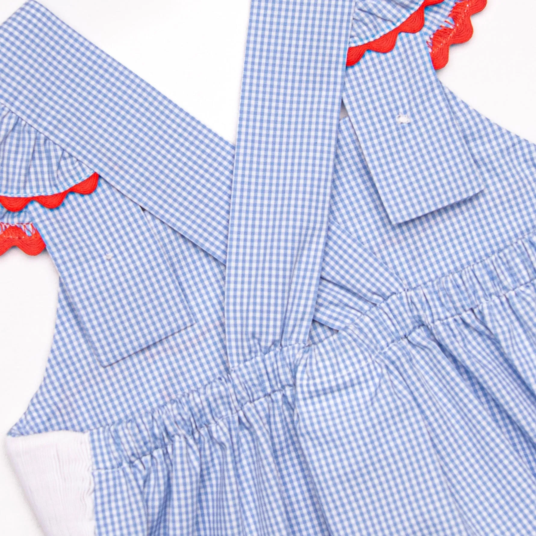 Patriotic Pops Smocked Ruffle Short Set, Blue