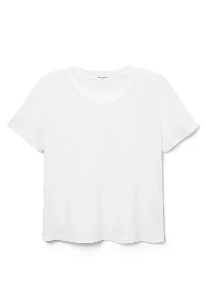 Perfect White Tee Harley Cotton Boxy Crew Tee White