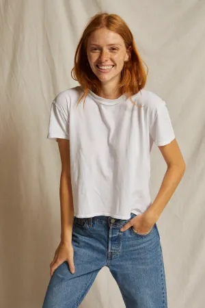 Perfect White Tee Harley Cotton Boxy Crew Tee White