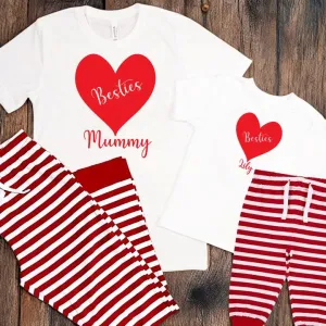 Personalised Besties Tartan Pyjamas