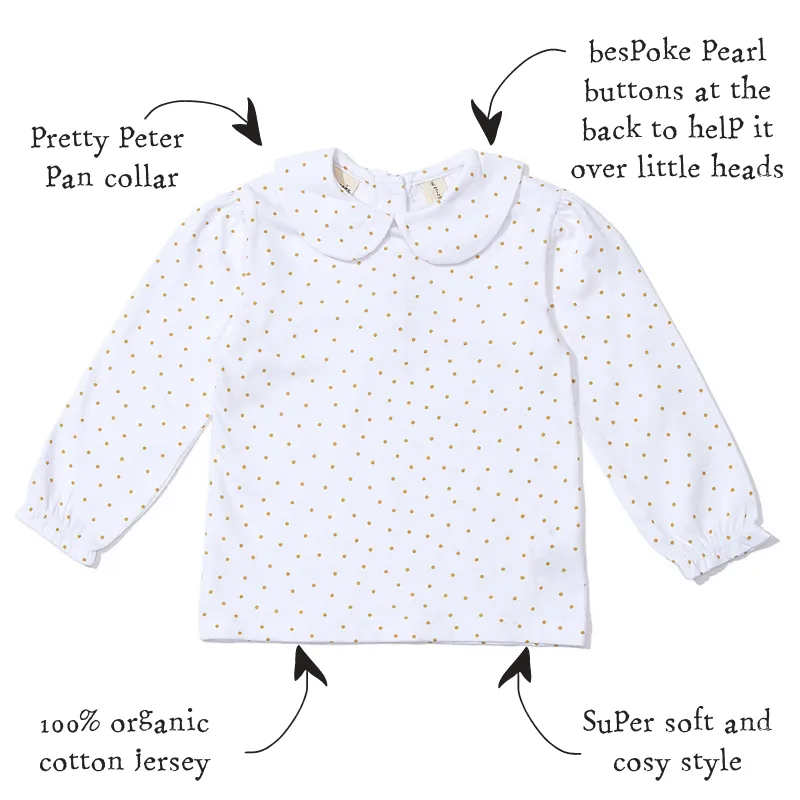 Peter Pan Collar - Gold Dot