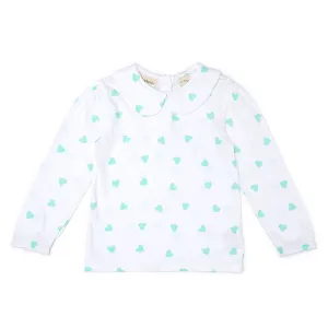 Peter Pan Collar - Mint Hearts