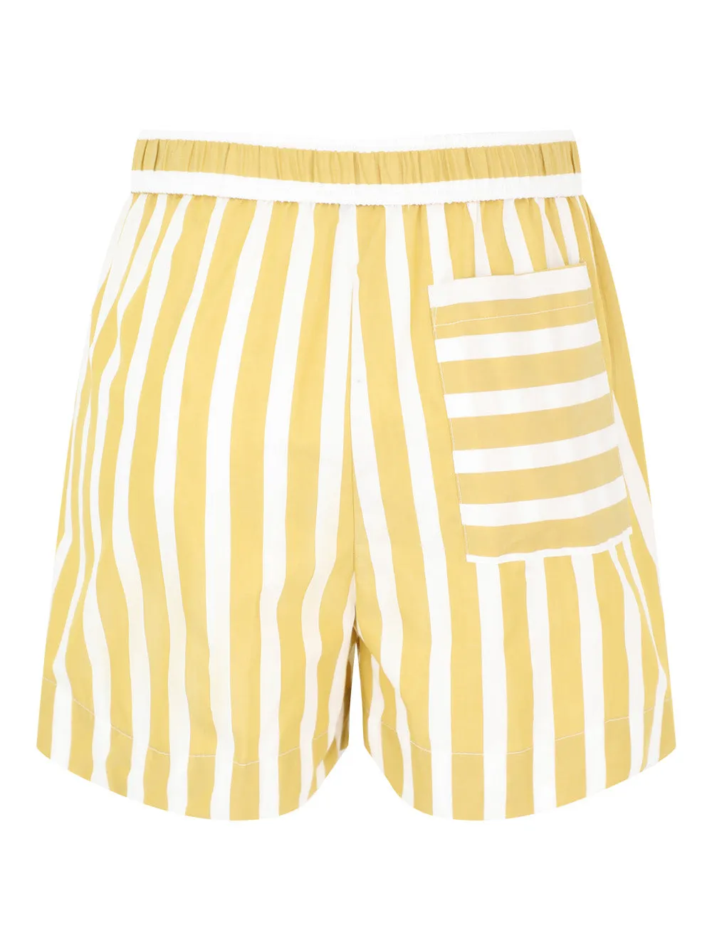 Pharaoh Poppy Cotton Stripe Short in Sun