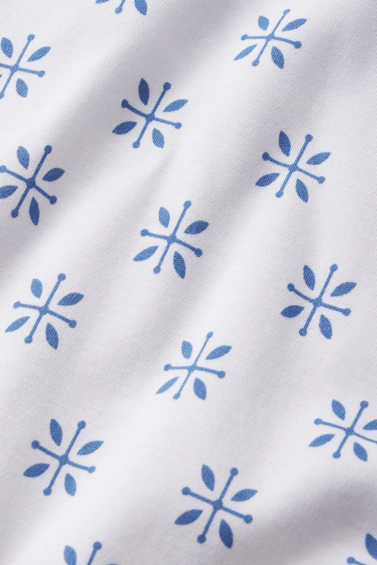Pima Crew Long-Short Set in Seaport Moroccan Blockprint