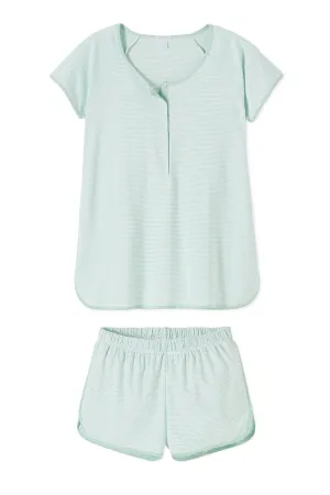 Pima Maternity Shorts Set in Parisian Green
