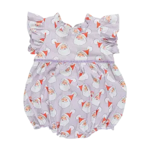 Pink Chicken Baby Girls Jennifer Bubble - Lavender Santas