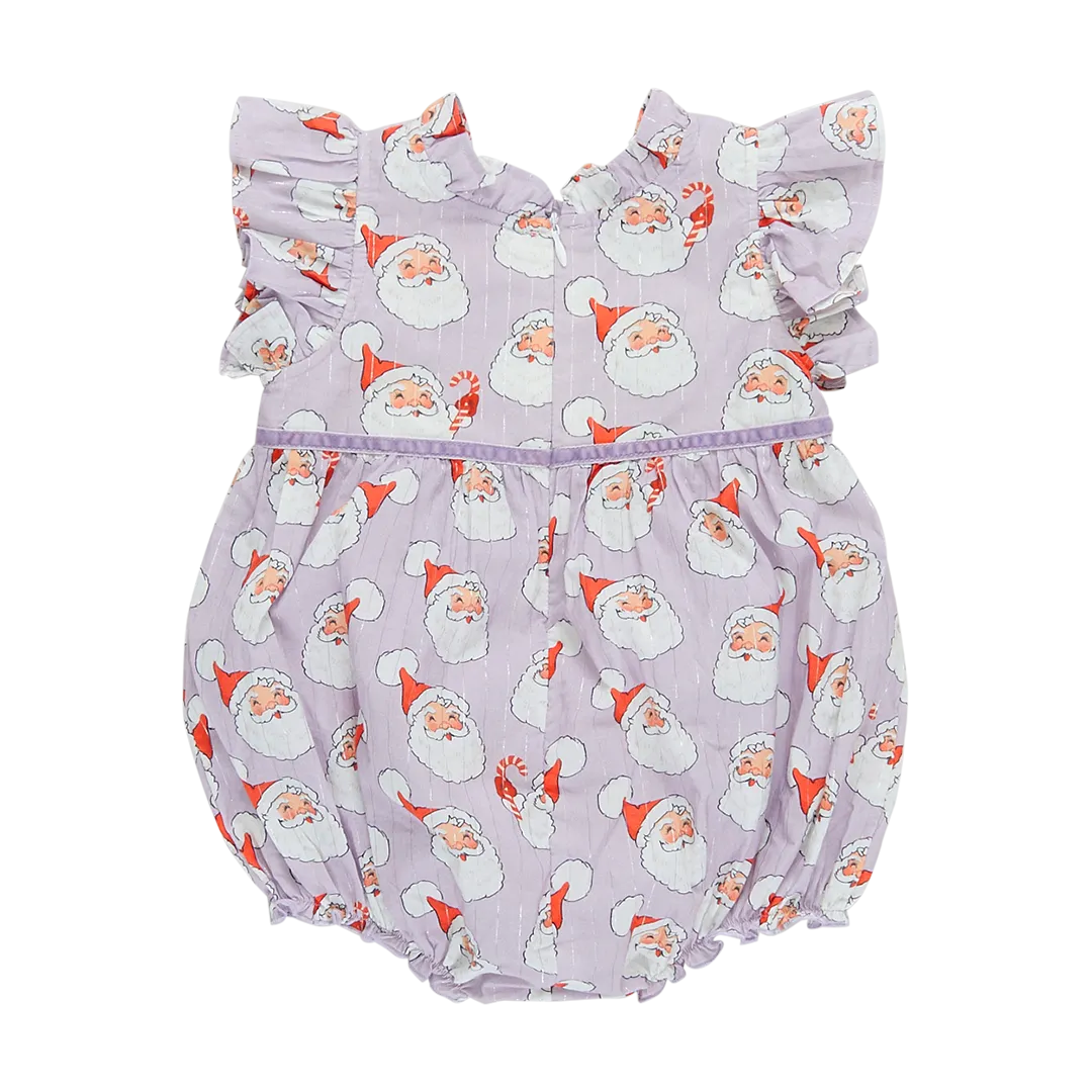 Pink Chicken Baby Girls Jennifer Bubble - Lavender Santas