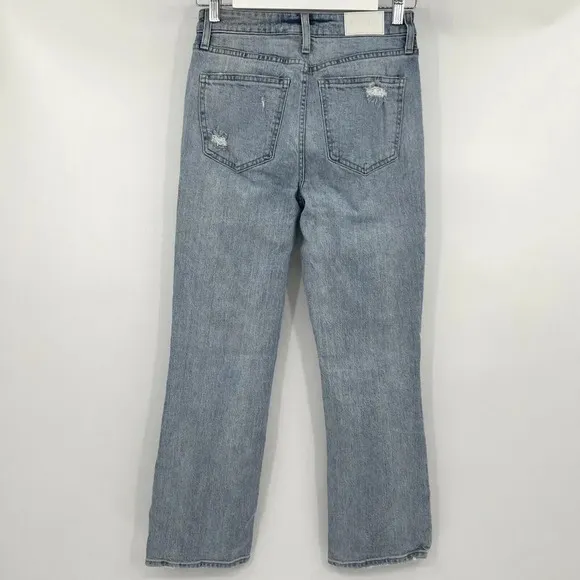 Pistola High Rise Straight Leg Cropped Blue Jeans Distressed Women’s Size 26