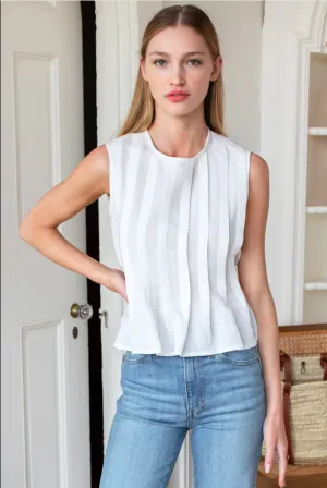 Plait Long Top White