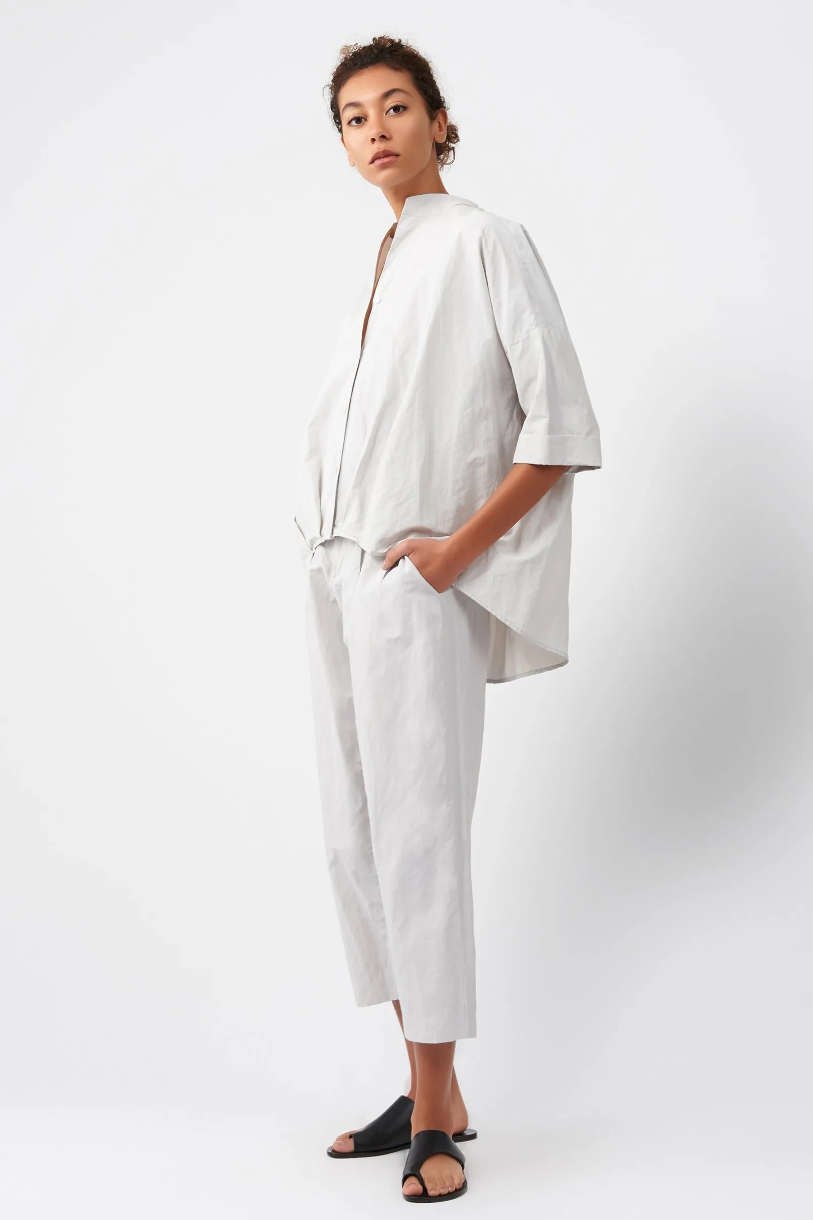 Pleat Hem Kimono - Stone