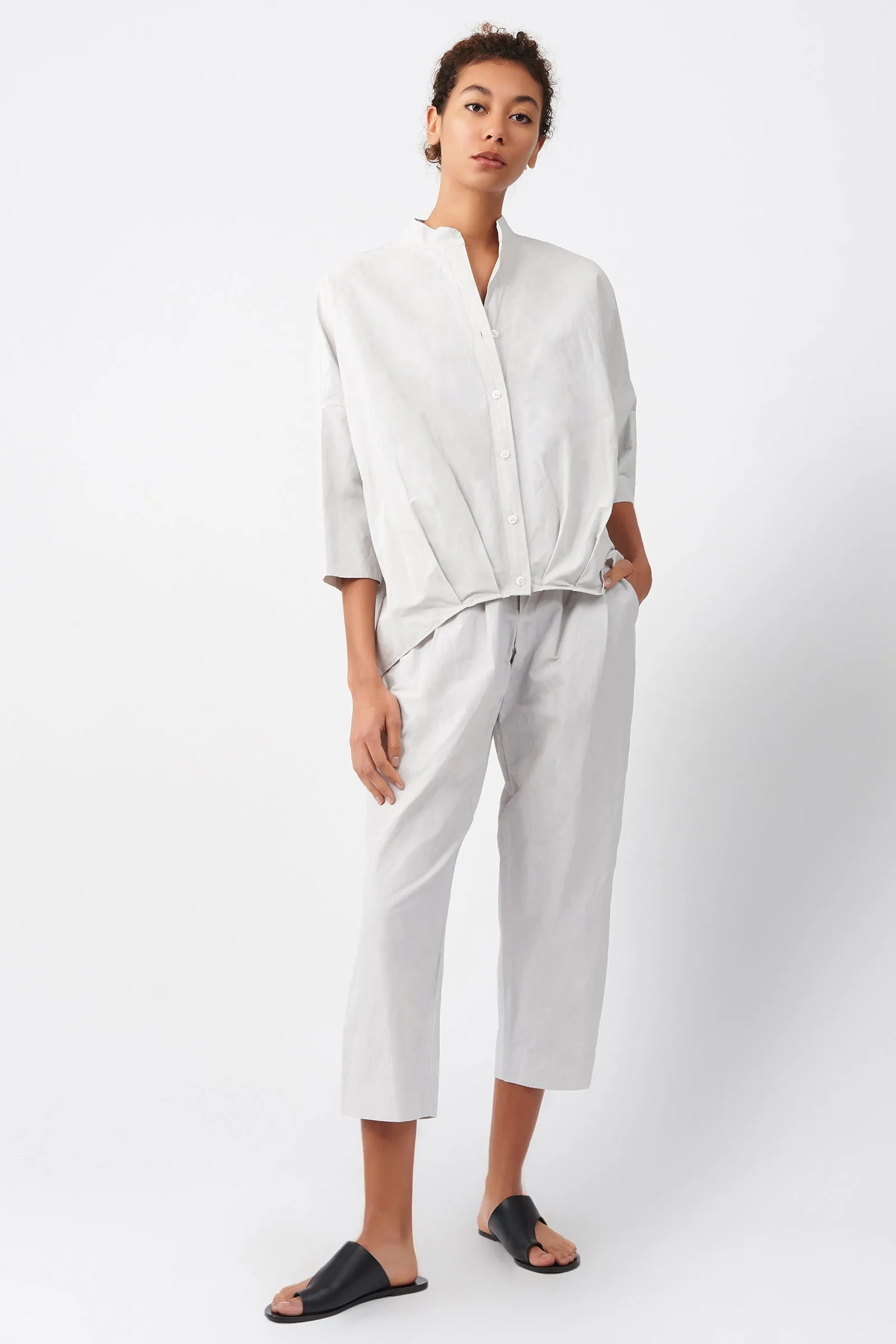 Pleat Hem Kimono - Stone