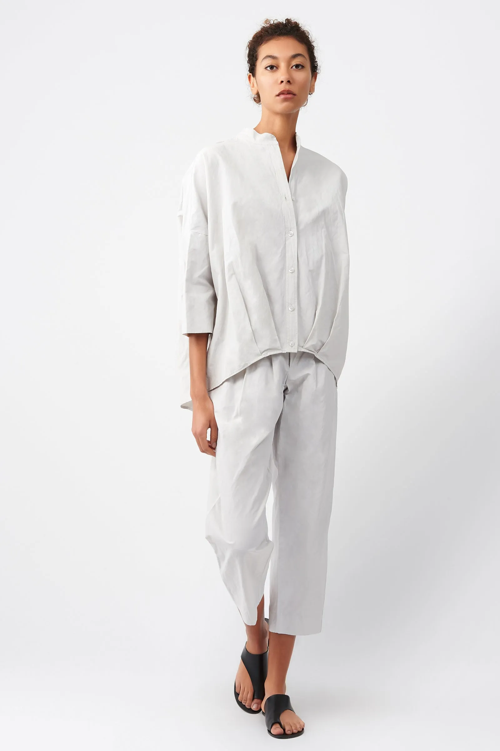 Pleat Hem Kimono - Stone