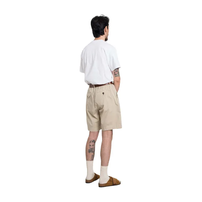 Pleated Track Short Paper Touch Cotton, Stone