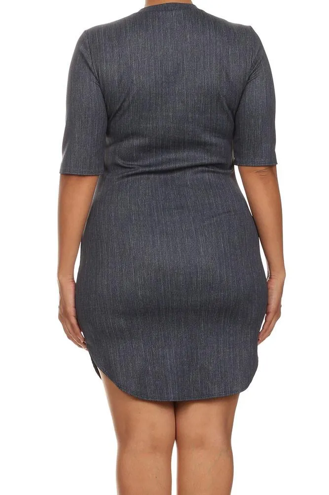 Plus Size Sunny California Days Denim Dress