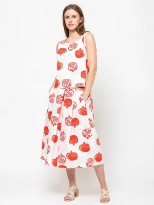 Pomegranate Block Print Top