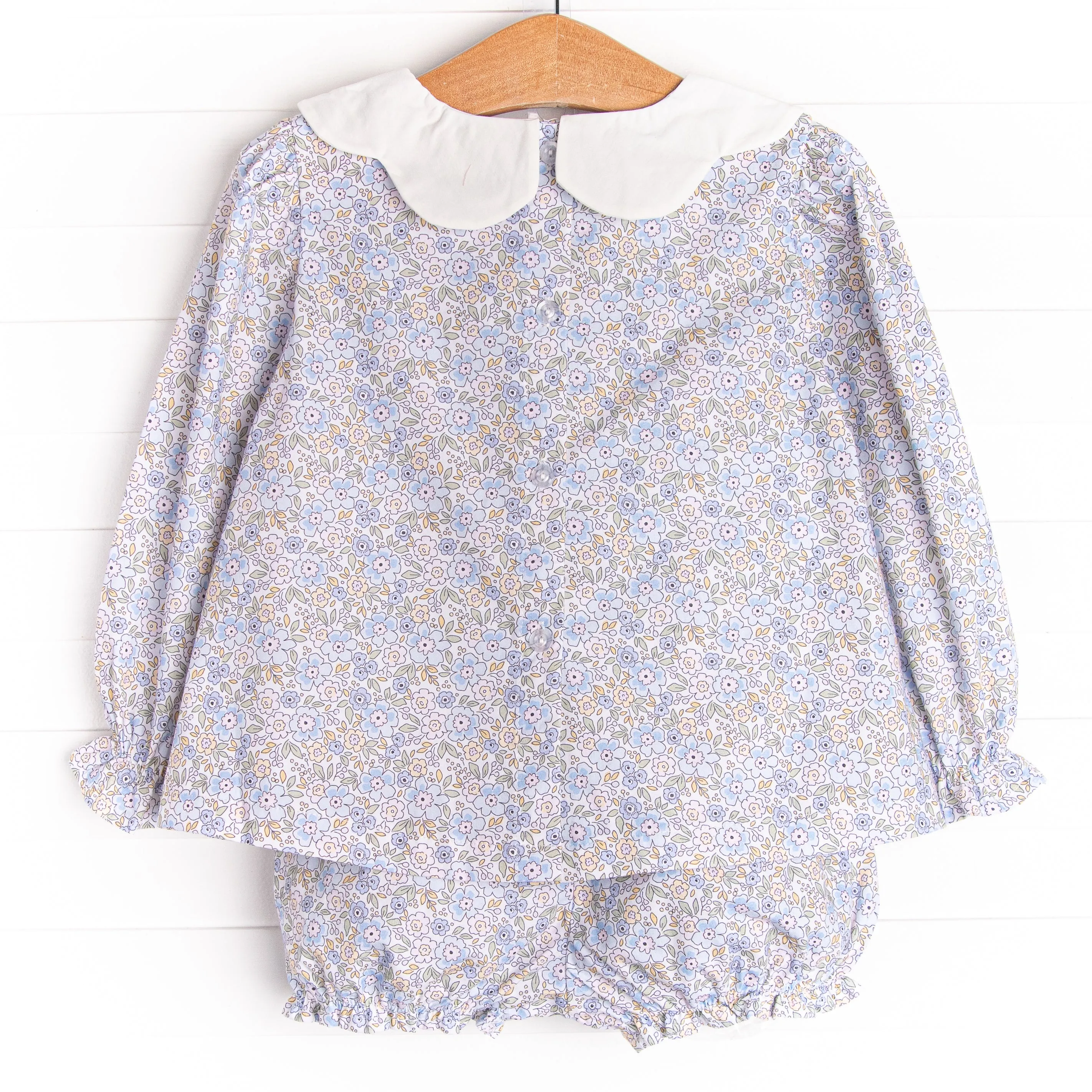 Poppy Fields Bloomer Set, Blue