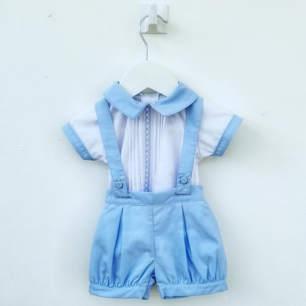 Pretty Originals Boys Pale Blue Shorts Set