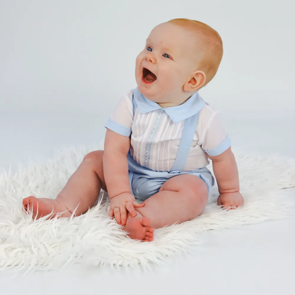 Pretty Originals Boys Pale Blue Shorts Set