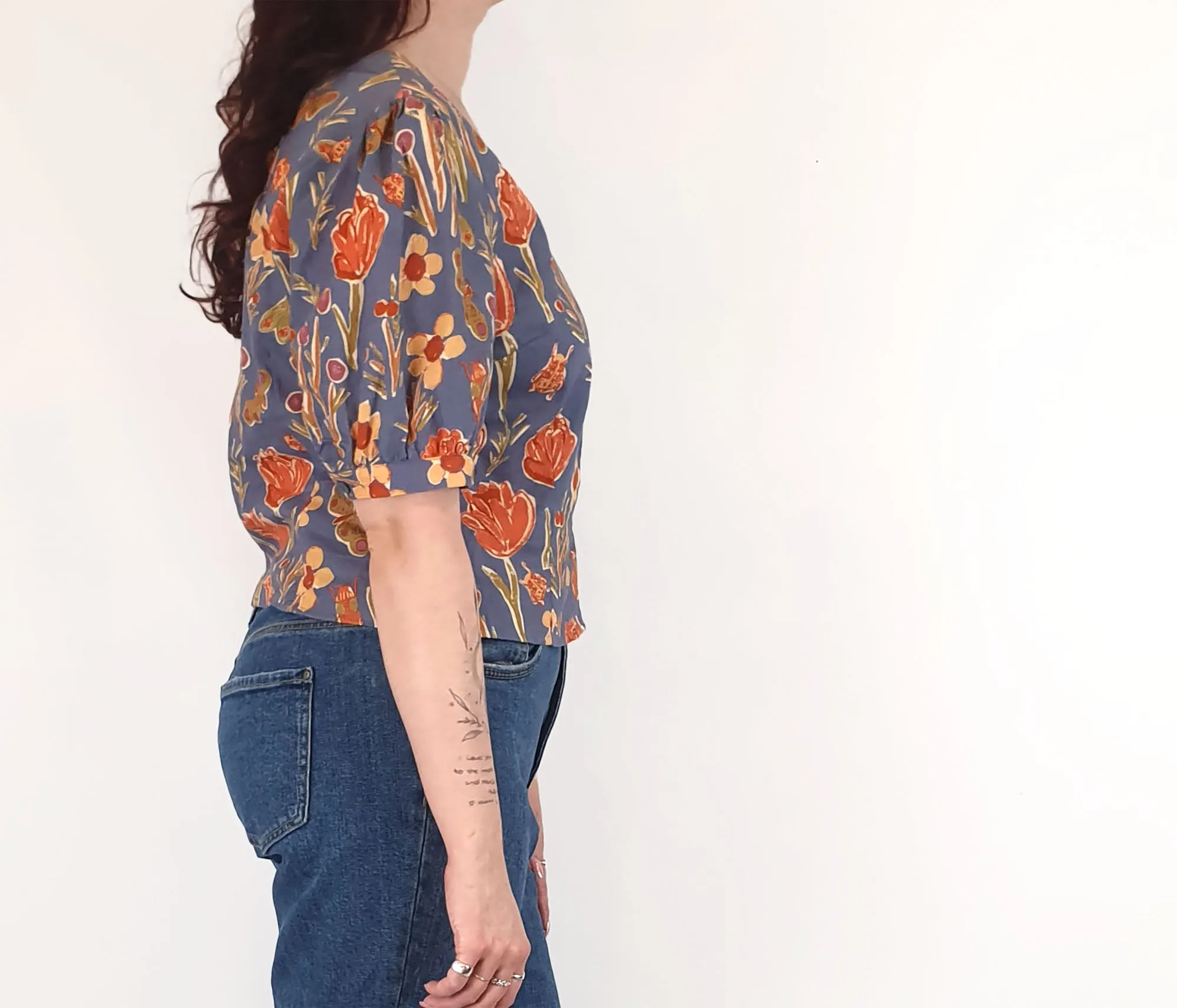 Princess Highway blue floral print top size 12