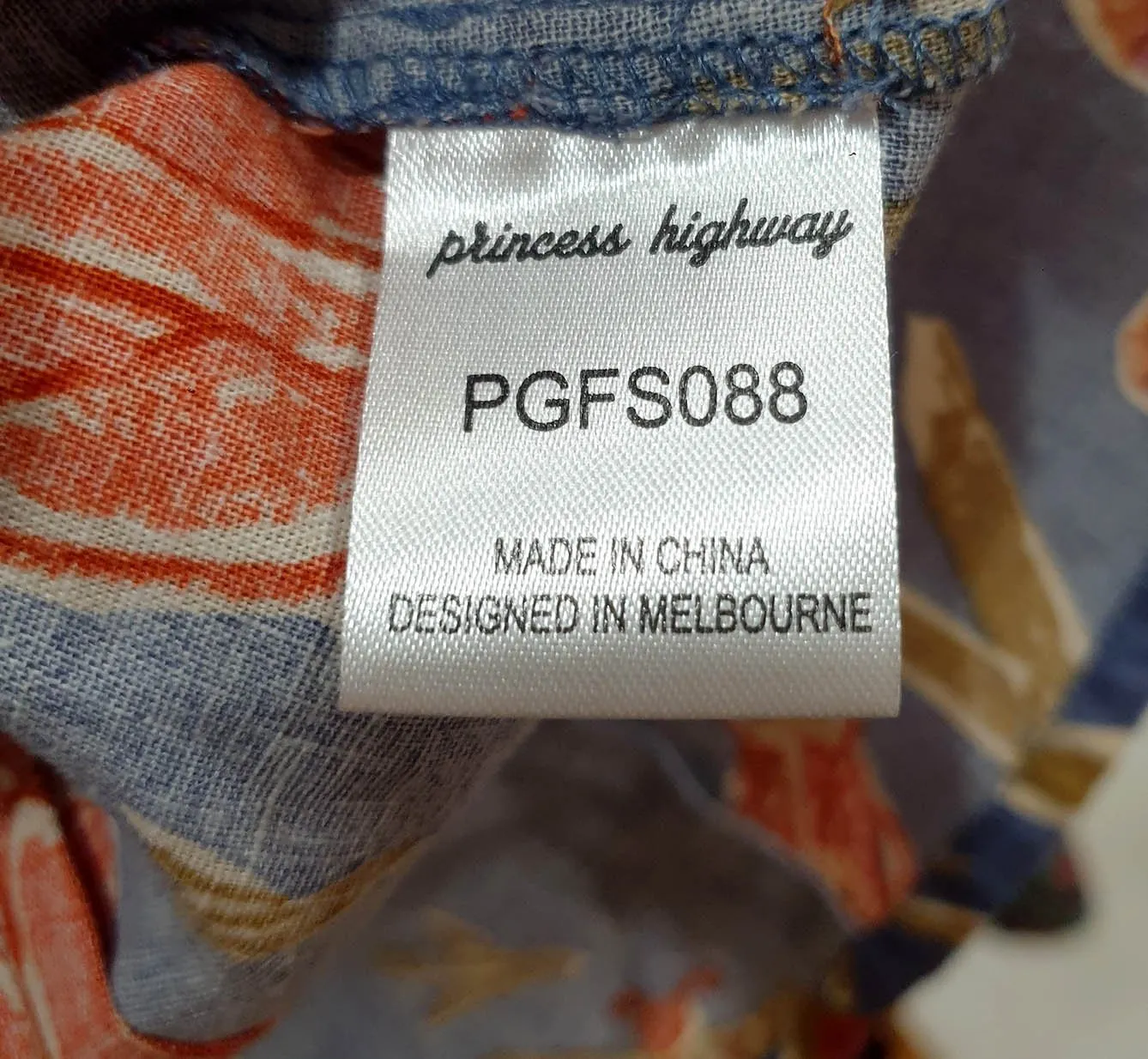 Princess Highway blue floral print top size 12