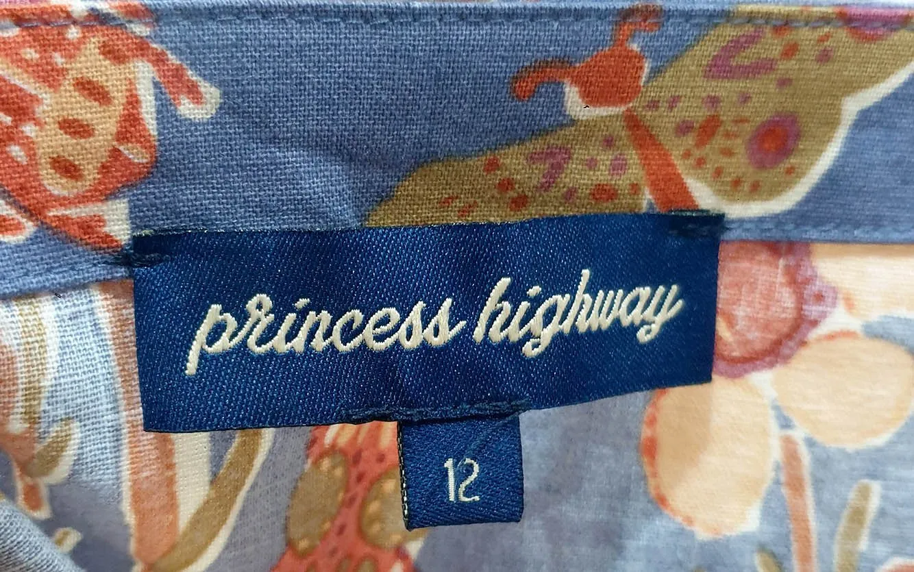 Princess Highway blue floral print top size 12