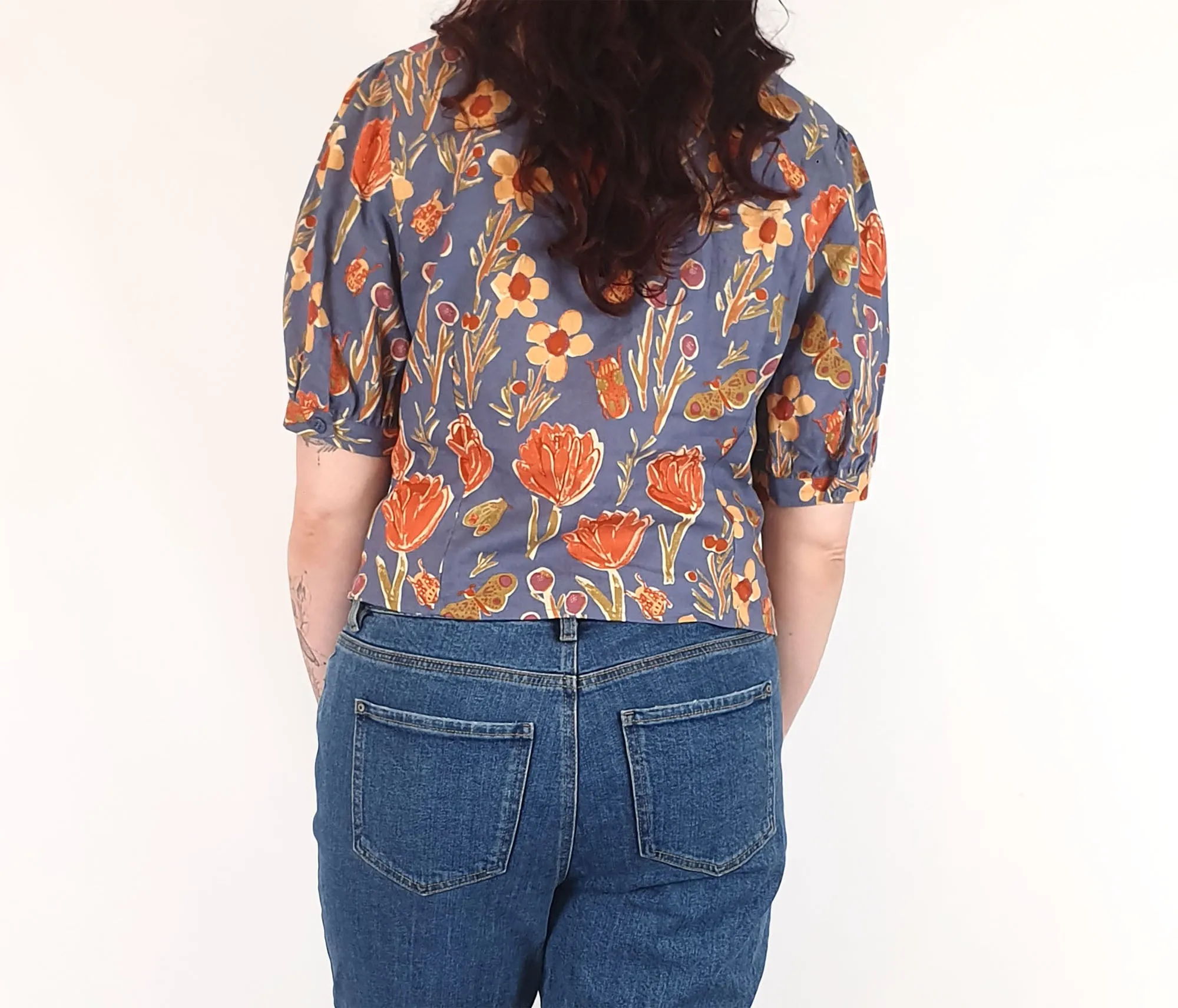 Princess Highway blue floral print top size 12
